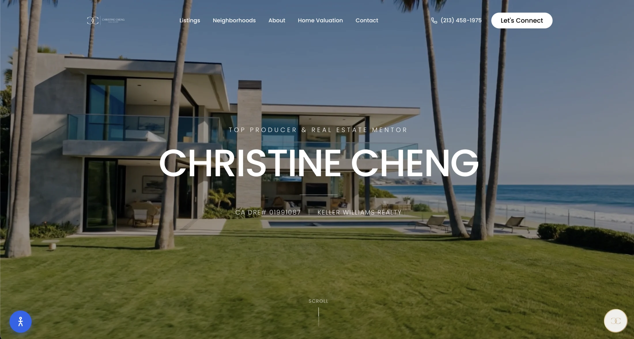 Christine Cheng homepage screenshot