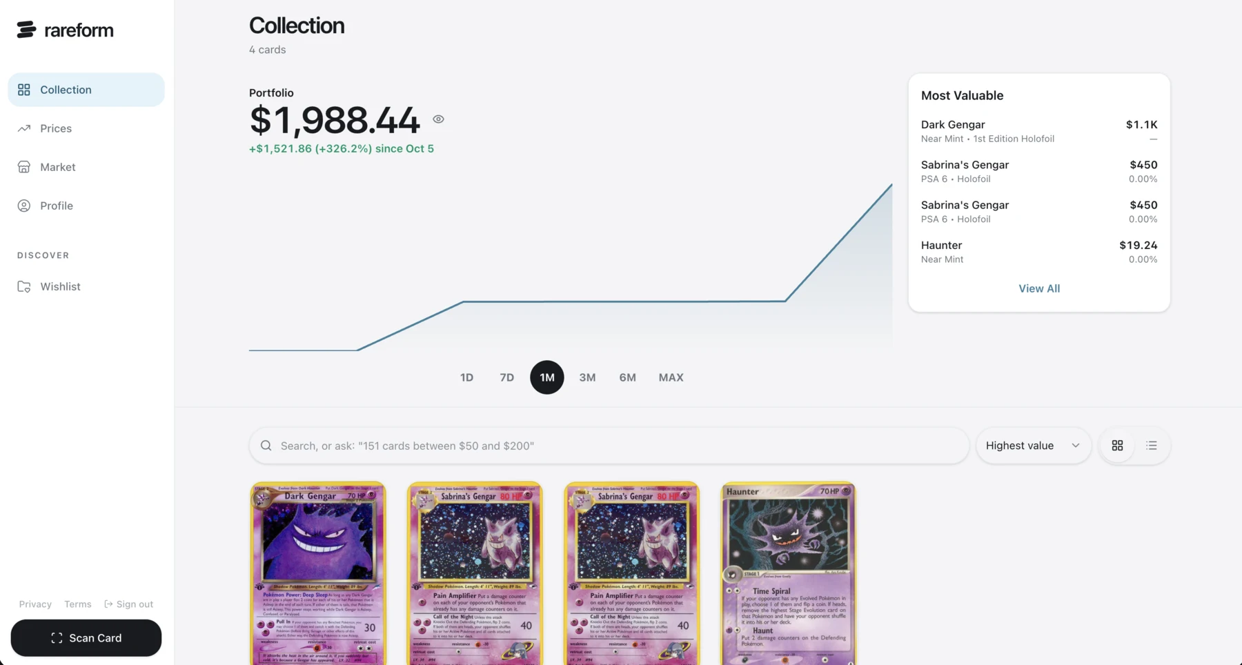 Rareform homepage screenshot